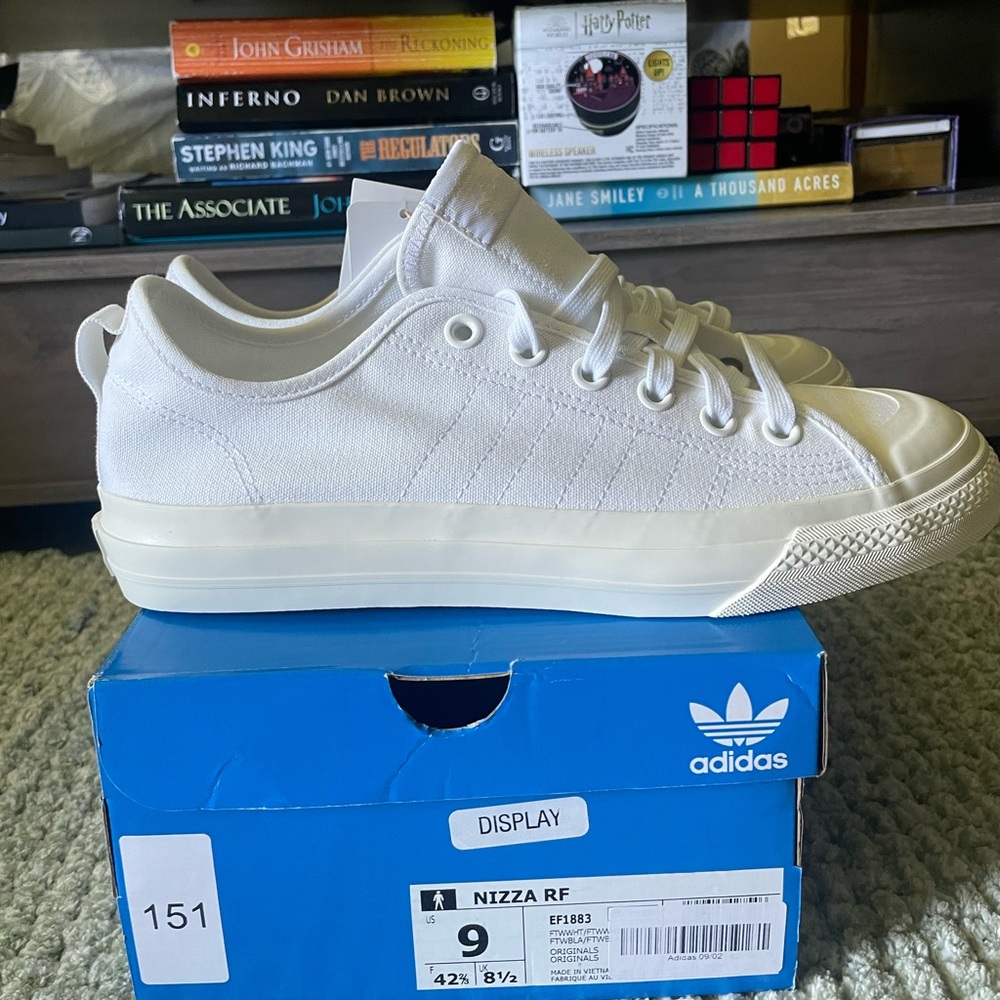 Adidas Men’s Nizza RF Triple White 9M